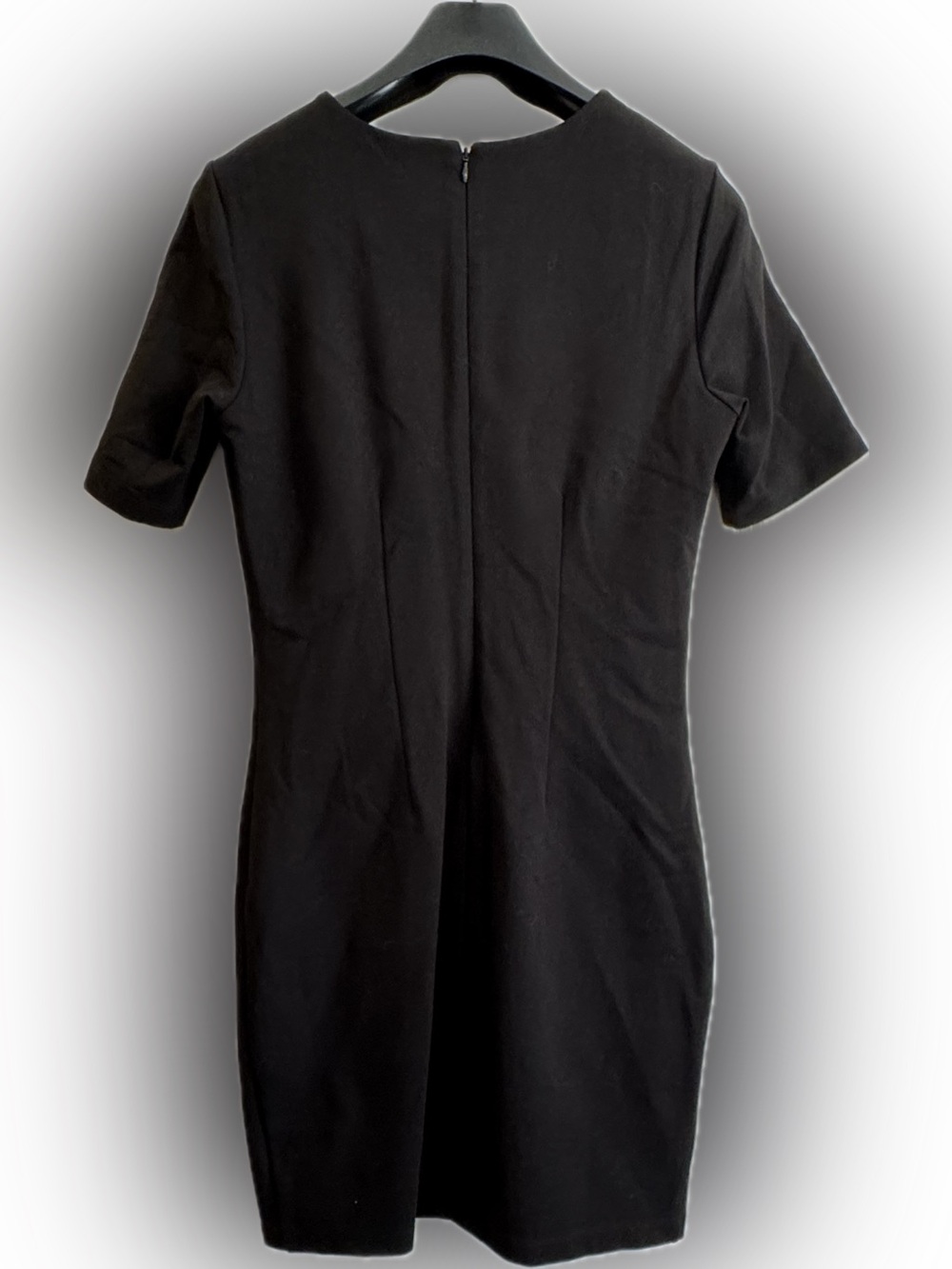 White House Black Market Black The Aura Collection V-Neck Short Sleeve Dress - Picture 4 of 5
